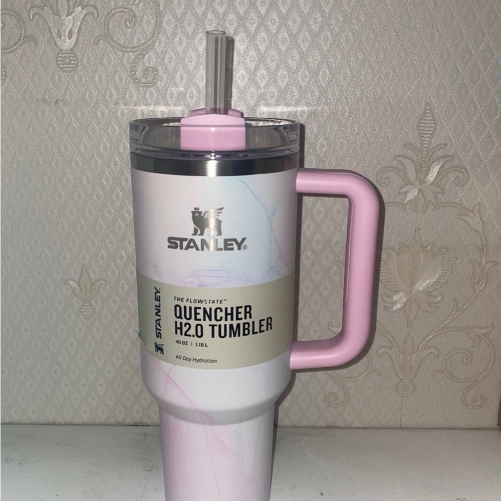 NWT 40oz STANLEY Quencher H2.0 Flowstate Tumbler Watercolor Tulle Tie Dye